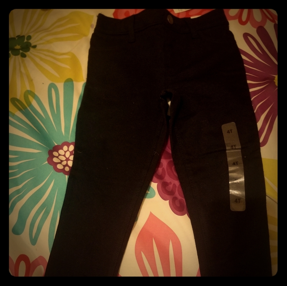 2 Girl's Black Leggings
